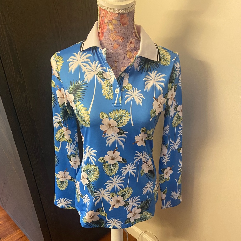 GGOV golf flower shirt XS NWT